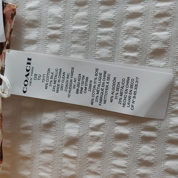 NWT COACH GLAM ROCK LAME BANDANA ONE SIZE - Picture 8 of 10